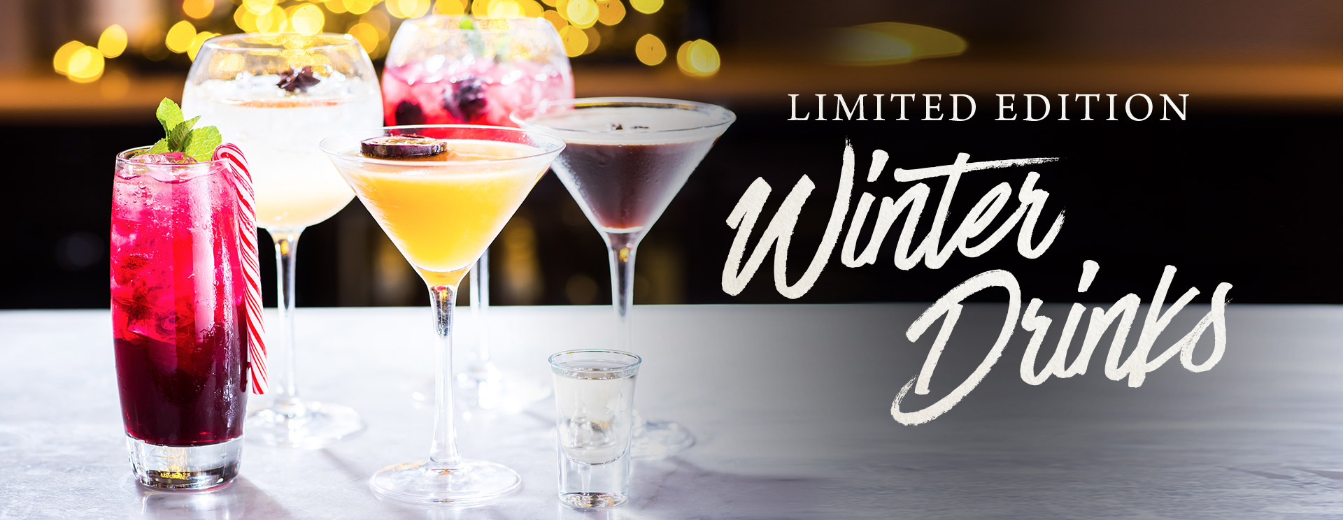 Winter cocktails and long drinks at The Fox